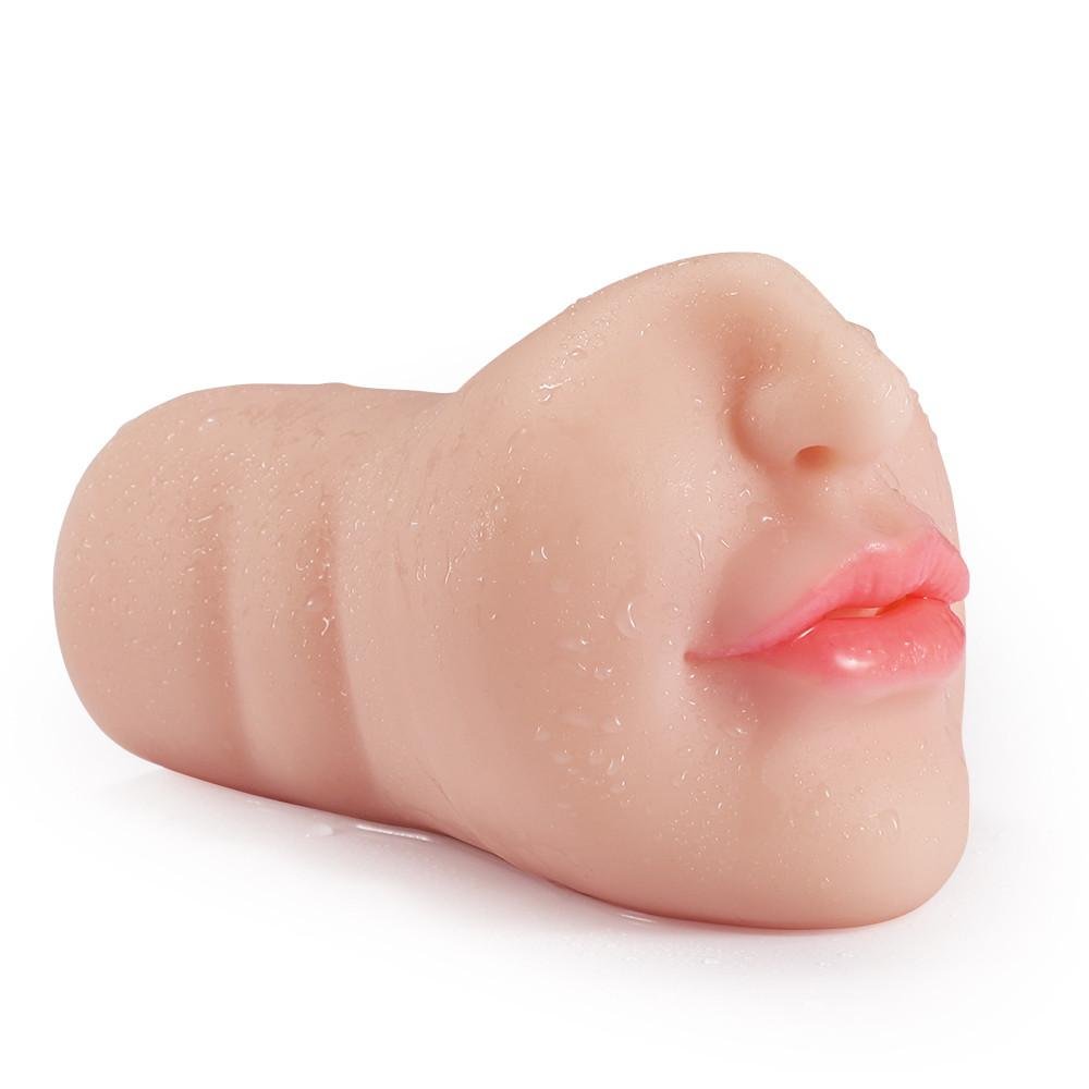 6.29  White Skin Red Lip Deep Throat Stroker-FUNSEXDOLLS