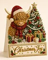 6pcs DIY Christmas Highland Bull Diamond Painting Christmas Greeting Card