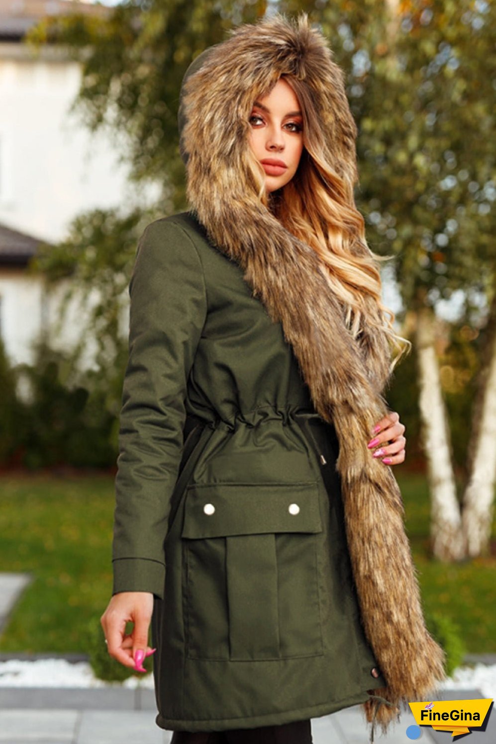 Plush Parka Hooded Windbreaker