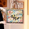 DIY Diamond Painting Bee Linen Waterproof Handbag Shopping Storage Bag Totes Kit
