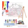 Framed Quilt Shop-Paint by Numbers Acrylic Painting 35*35CM With Color Box 5ML(24Colors)