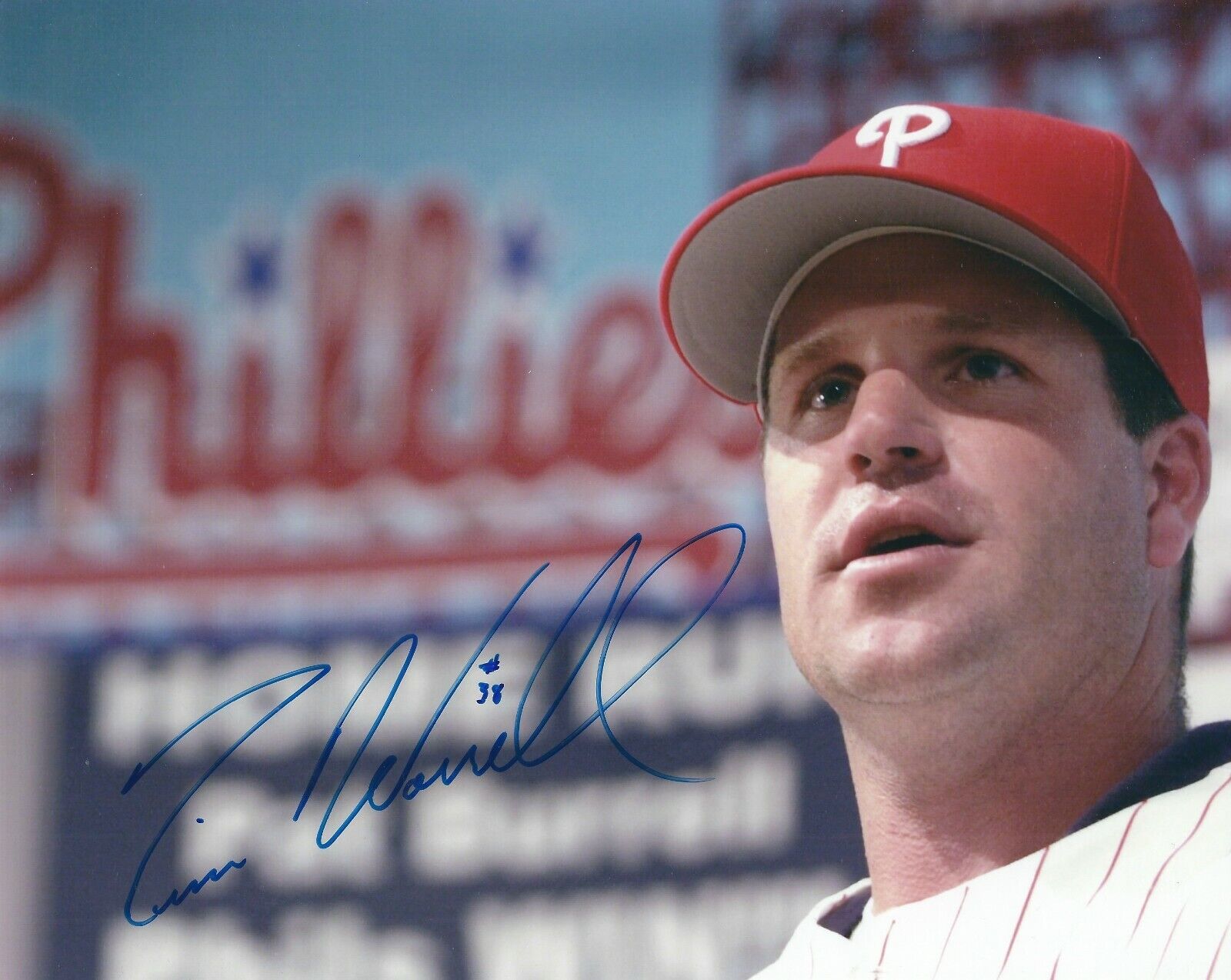 Autographed 8x10 TIM WORRELL Philadelphia Phillies Photo Poster painting - COA