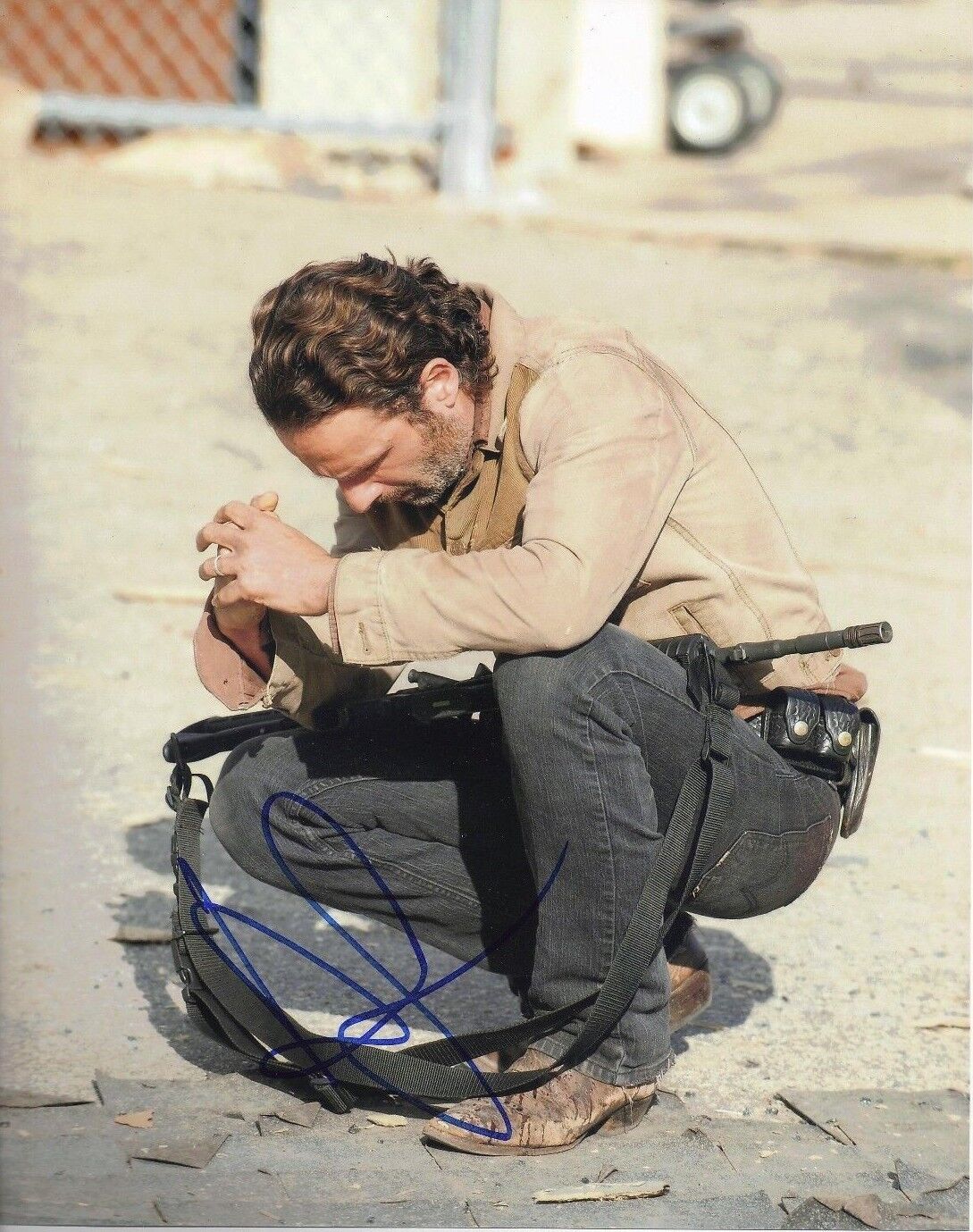 Andrew Lincoln Signed 10X8 Photo Poster painting Walking Dead GENUINE SIGNATURE AFTAL COA (5620)