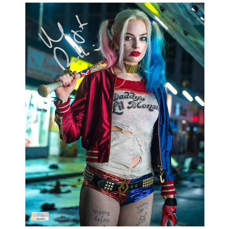 Margot Robbie Autographed Suicide Squad Harley Daddy's Lil Monster 8×10 Photo Poster painting