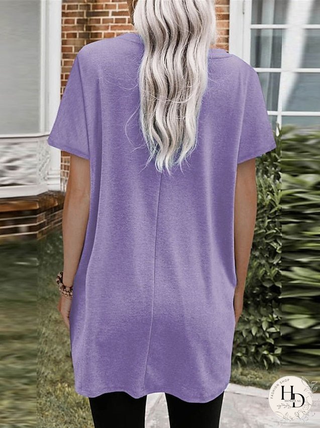 Casual Dress T Shirt Dress Tee Dress Shift Dress Mini Dress Black White Pink Short Sleeve Pure Color Pocket Summer Spring Crew Neck Classic Loose Fit S M L XL XXL for Women