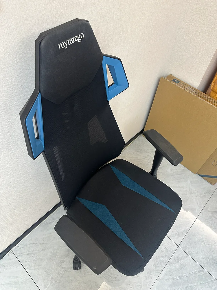 Myrarego Esports Gaming Chair with Massage Lumbar Support - Rocking Function & Durable PU Leather