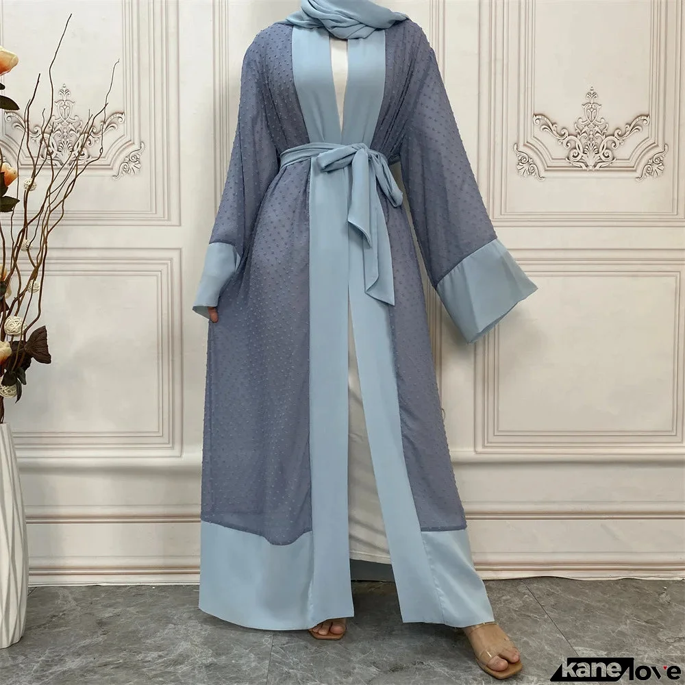 Women's Arabian Polyester Full Sleeve Solid Pattern Casual Abaya