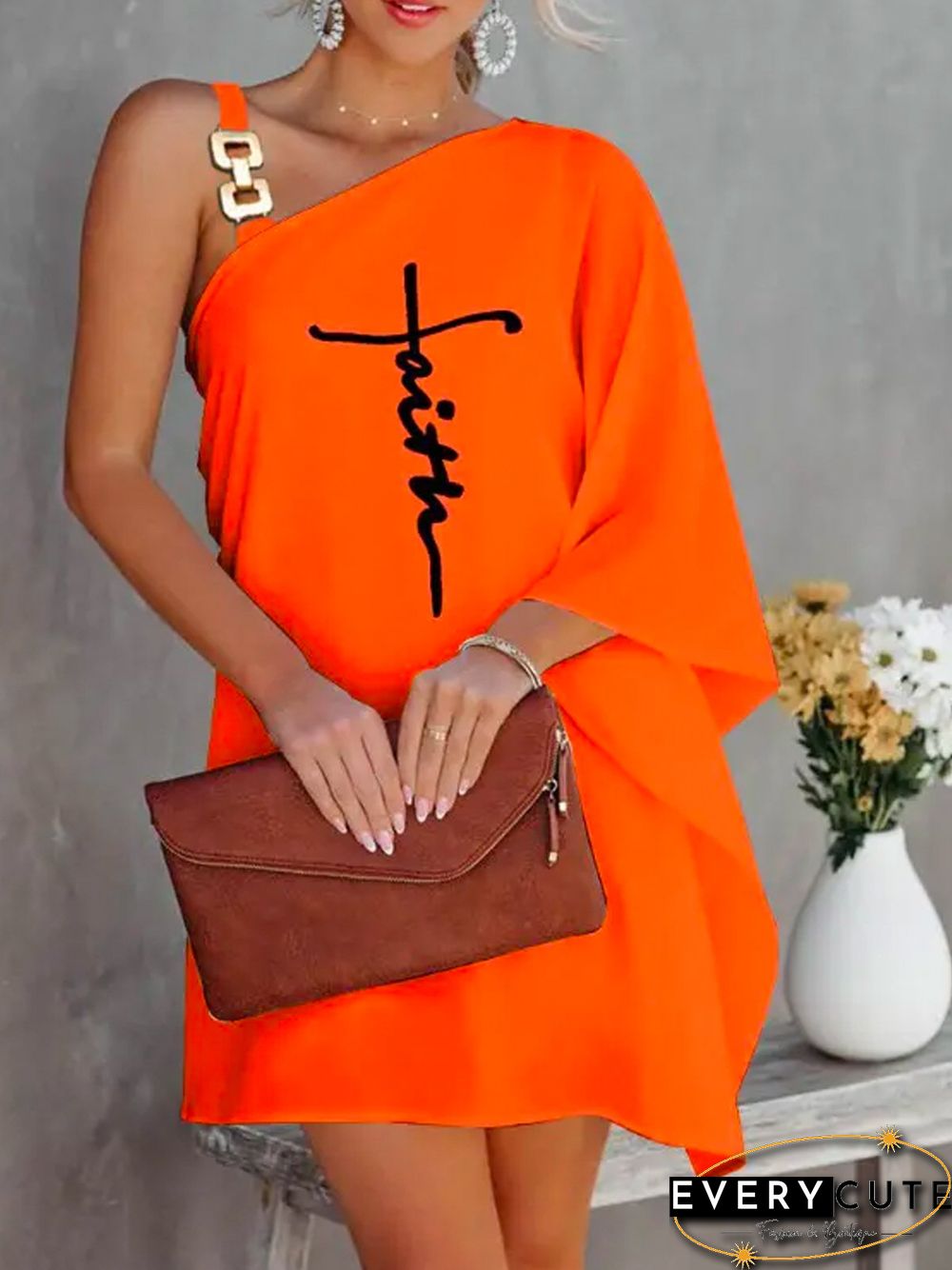 Casual Text Letters Dresses