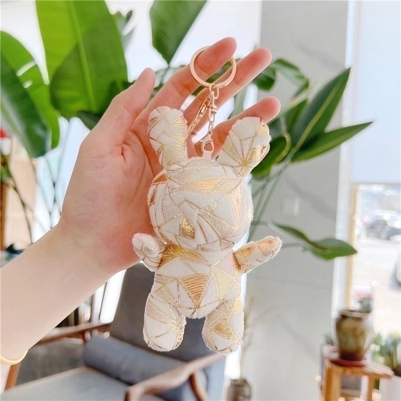Cartoon Style Cute Bear Pp Cotton Women’s Bag Pendant Keychain