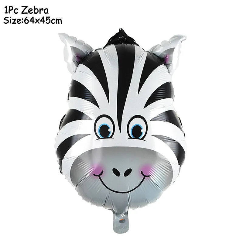 Wild One Jungle Party Animal Balloons Disposable Tableware Kids 1st Forest Safari Birthday Party Decoration Baby Shower Supplies