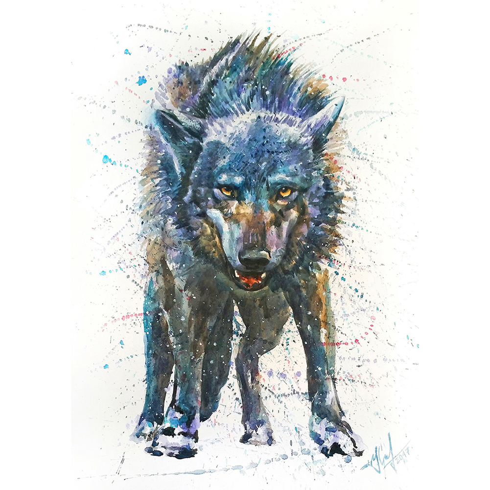 

30*40CM - Round Drill Diamond Painting - Wolf, 501 Original