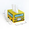 5D DIY Diamond Painting Handmade Crystal Square Tissue Box Kit (School Bus)