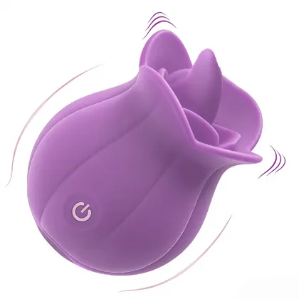 Mlem - 10 Speeds Purple Rose Tongue Massager