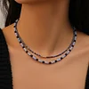 Natural Blue Lapis Lazuli Stone Collar Necklace