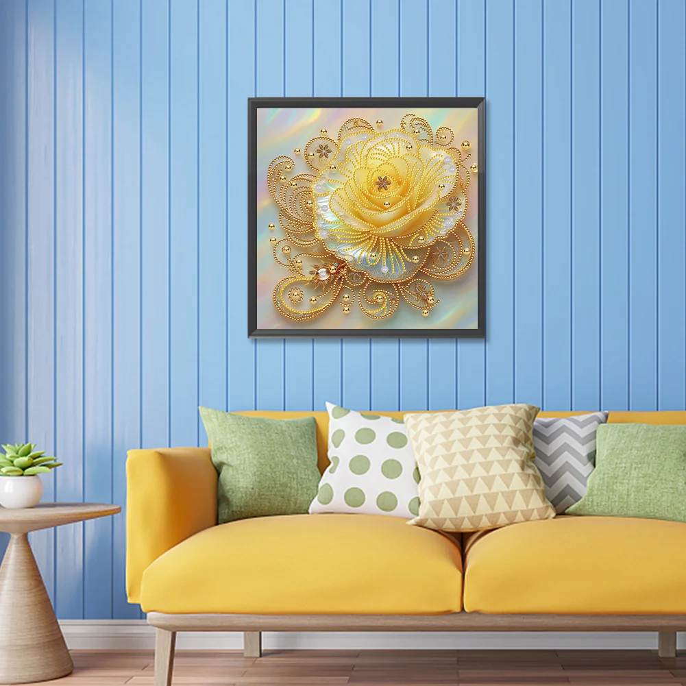 Diamond Painting - Partial Special Shaped Drill - Rose(Canvas|30*30cm)