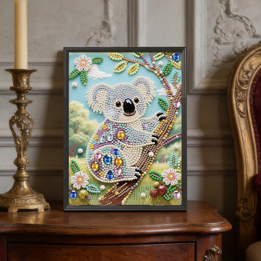 Blue Koala DIY Partial Diamond Pearl Painting Art Kits 30x40cm Special Shape Pearl Gem Paintings Picture Arts Craft for Adults Beginners Home Wall Decor