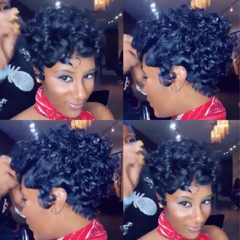 Zaesvini Hair® | 2022 summer hot black short short curly wig