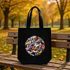 Premium DIY Colored Butterfly Canvas Tote Bag Embroidery Kit with Hoop Frame 32x37cm tapestrymarket