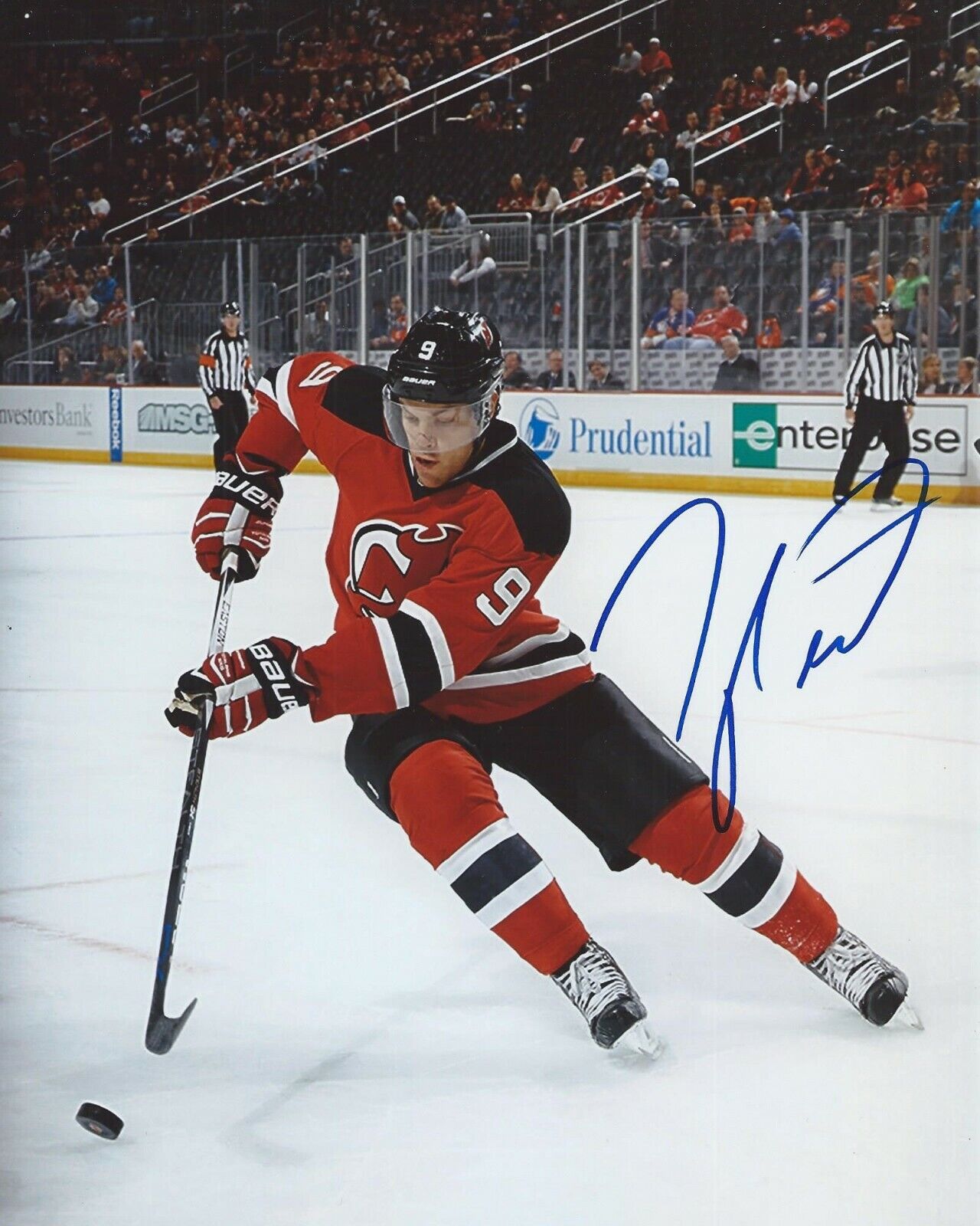 Taylor Hall Signed 8x10 Photo Poster painting New Jersey Devils Autographed COA B