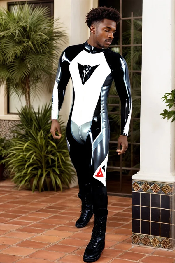 Men Latex Catsuits R-100X Biker