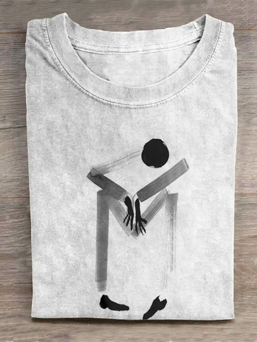 Eagerlys The Ink Painting Man T-shirt Eagerlys