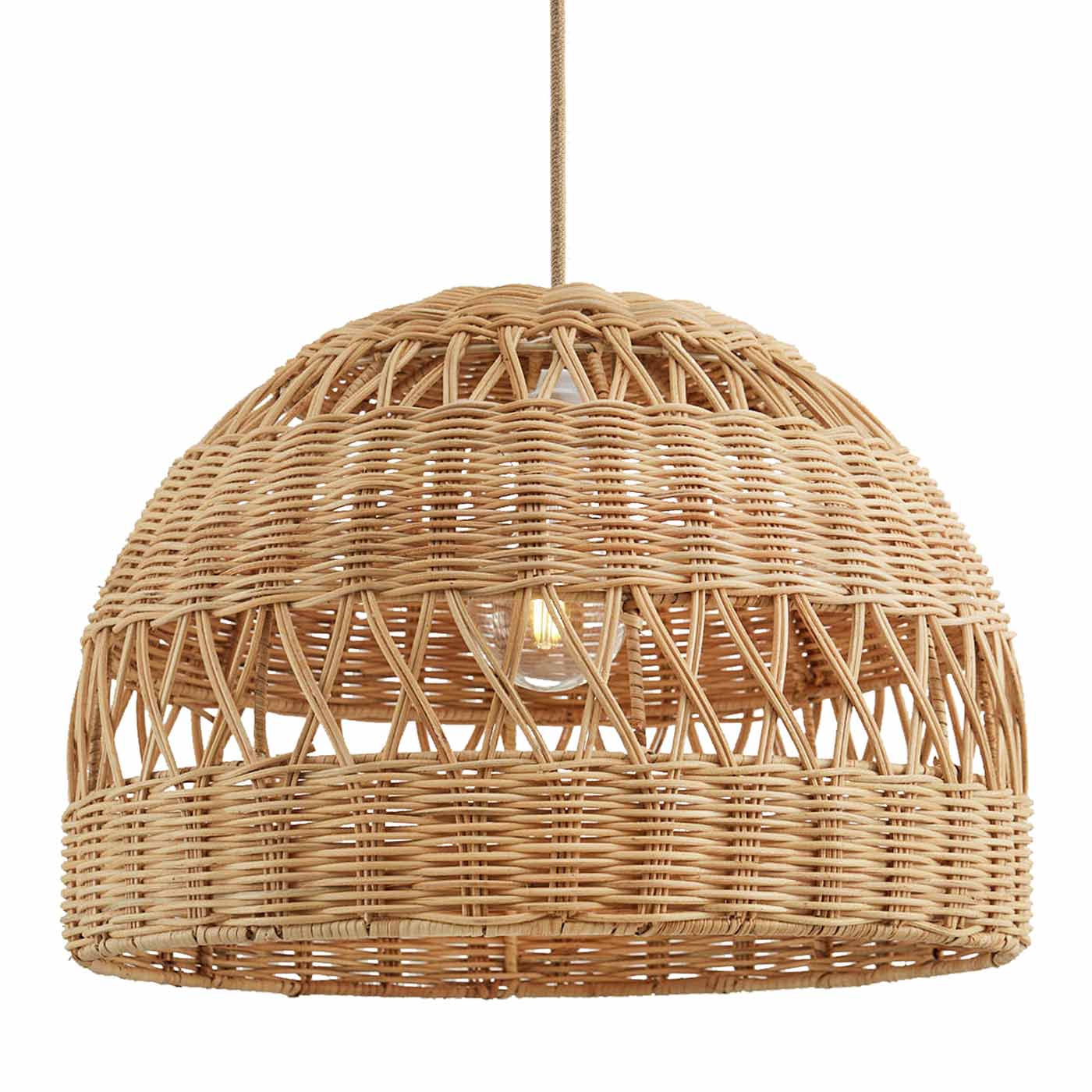 Radiant Rattan Pendant Light