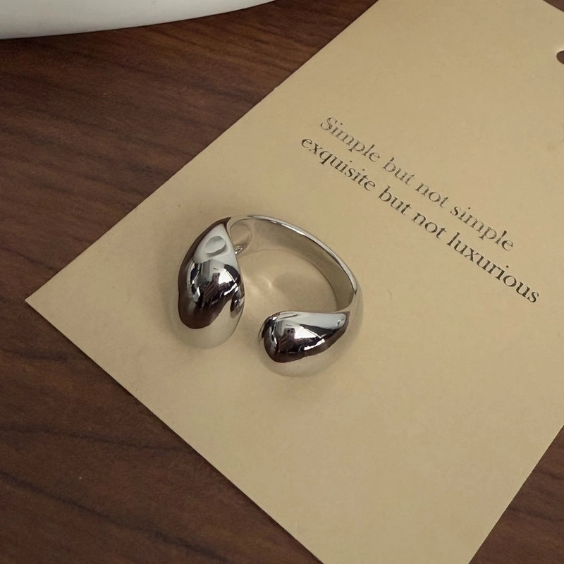 Hip-Hop Commute Geometric Copper Plating Open Rings