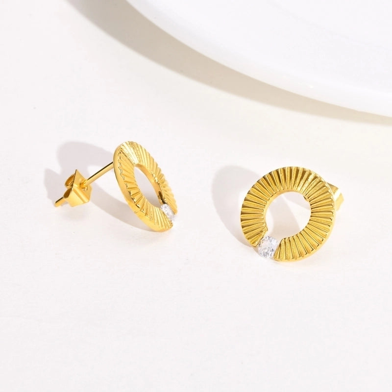 1 Pair Minimalist Solid Color Plating 201 Stainless Steel Stainless Steel Earrings