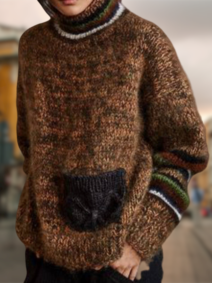 Brown Shift Vintage Sweater | EGEMISS