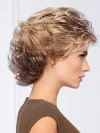 Women's Brown Short Hair Fluffy Curly Wig