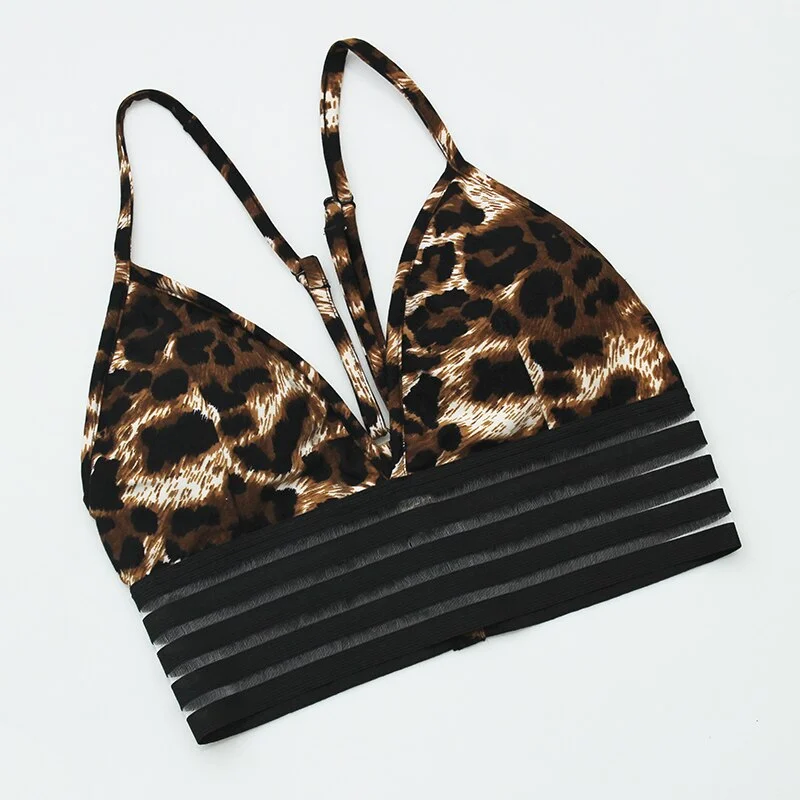 Ladies Sexy Push Up Fitness Bra For Women Snake Print Seamless Seamless Underwear gym Backless Bra top women