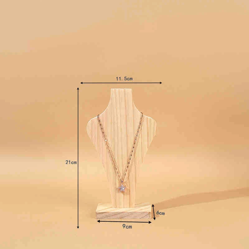 1 Piece Solid Wood Retro Minimalist Vase Jewelry Display Jewelry Rack