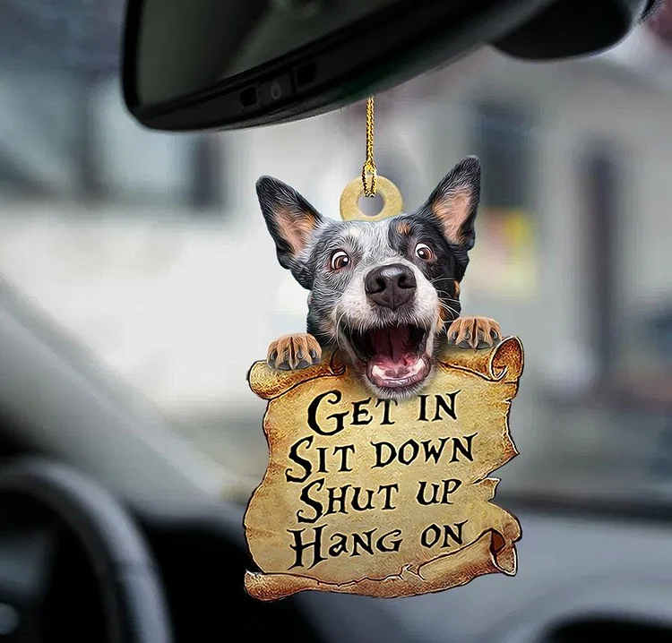 Heeler get in dog moms two sided ornament