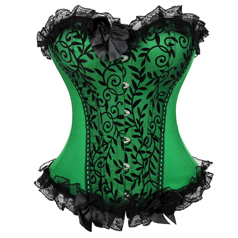 Billionm Lace up Boned Overbust Corset Bustier Rhinestone Satin Costume Showgirl Top Lingerie Plus Size S-6X
