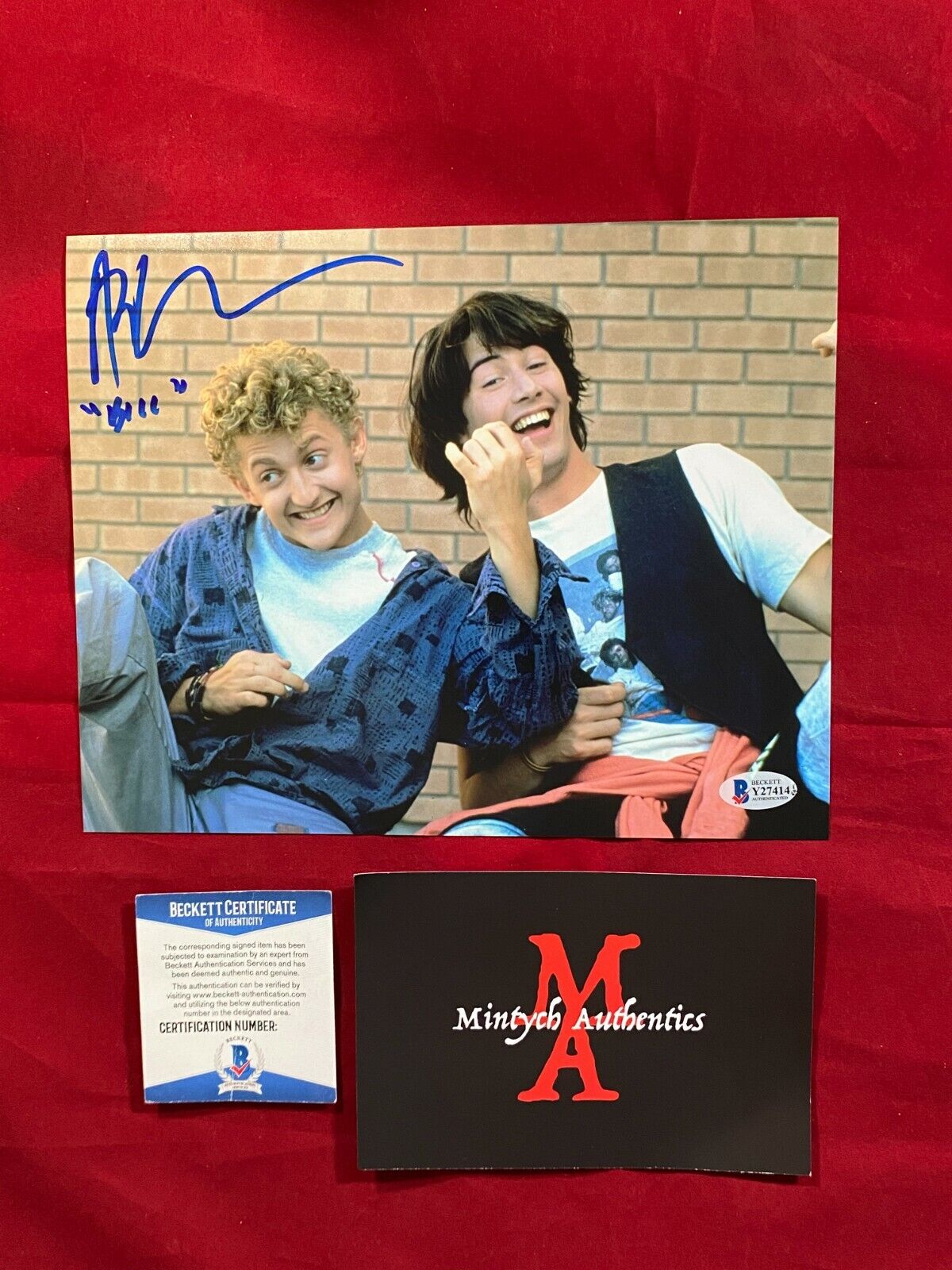 ALEX WINTER AUTOGRAPHED SIGNED BILL & TED'S 8x10 Photo Poster painting! BECKETT COA!