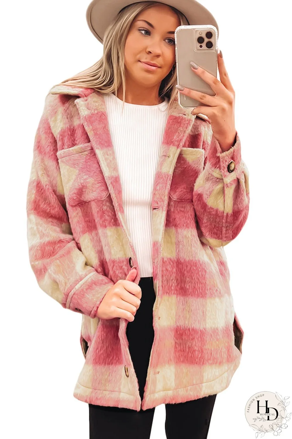 Stylish Plaid Shacket for Women