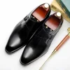 Mens Casual Dress Shoes With Side Buckle