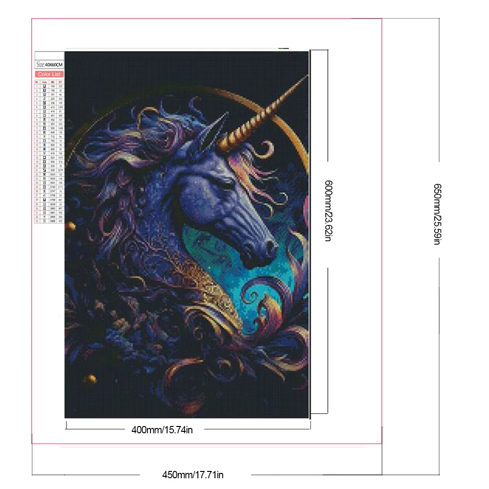 Partial AB Diamond Painting - Full Round Drill - Unicorn(Canvas|45*65cm)