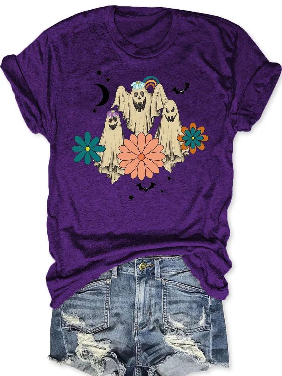 Retro Floral Ghost T-shirt