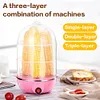 110V/220V Electric Egg Boiler 3-Layer Automatic Corn Steamer Rapid Heat Poacher
