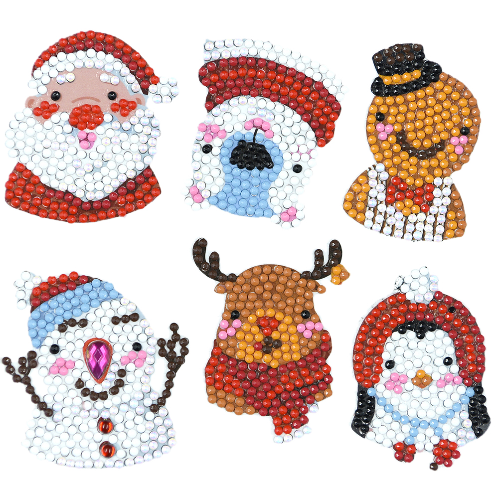 

6pcs Santa Claus - 5D DIY Craft Sticker, 501 Original