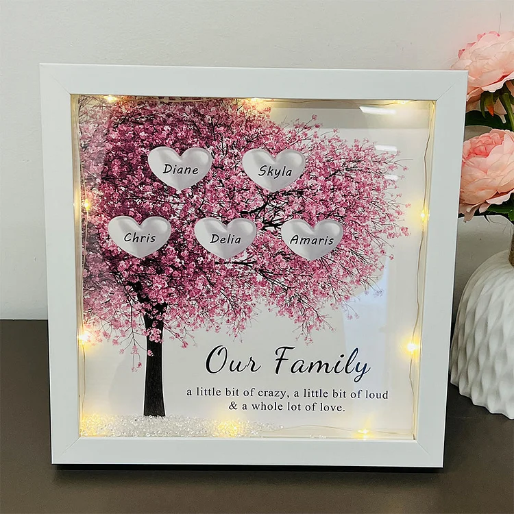 Custom Family/Mom/Grandma Tree Heart Frame  