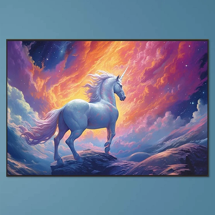 Unicorn 30*40CM(Canvas) Full Round Drill Diamond Painting