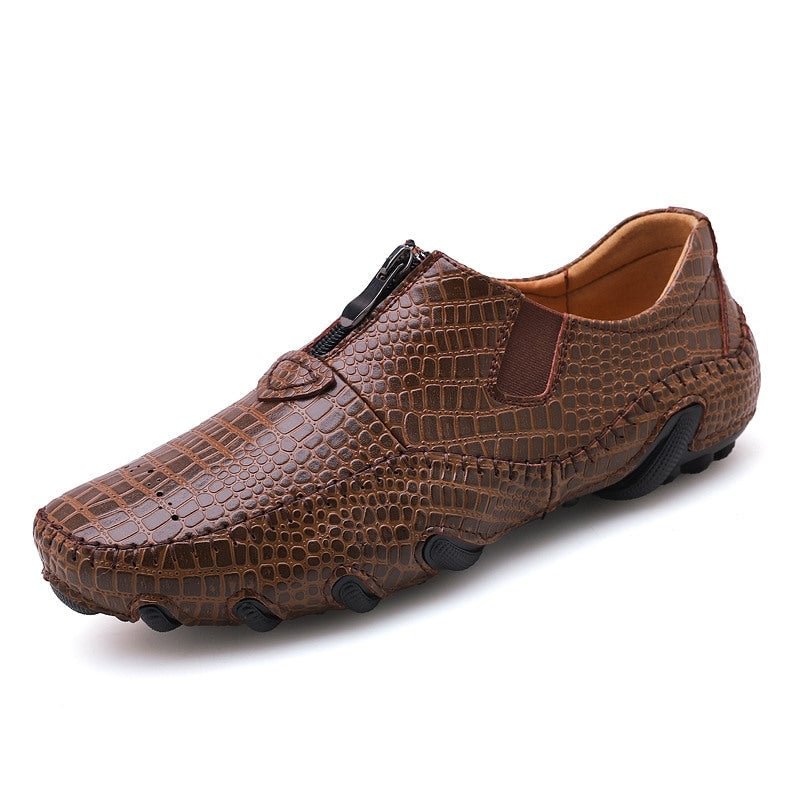 2022 Newest crocodile pattern handmade leather shoes