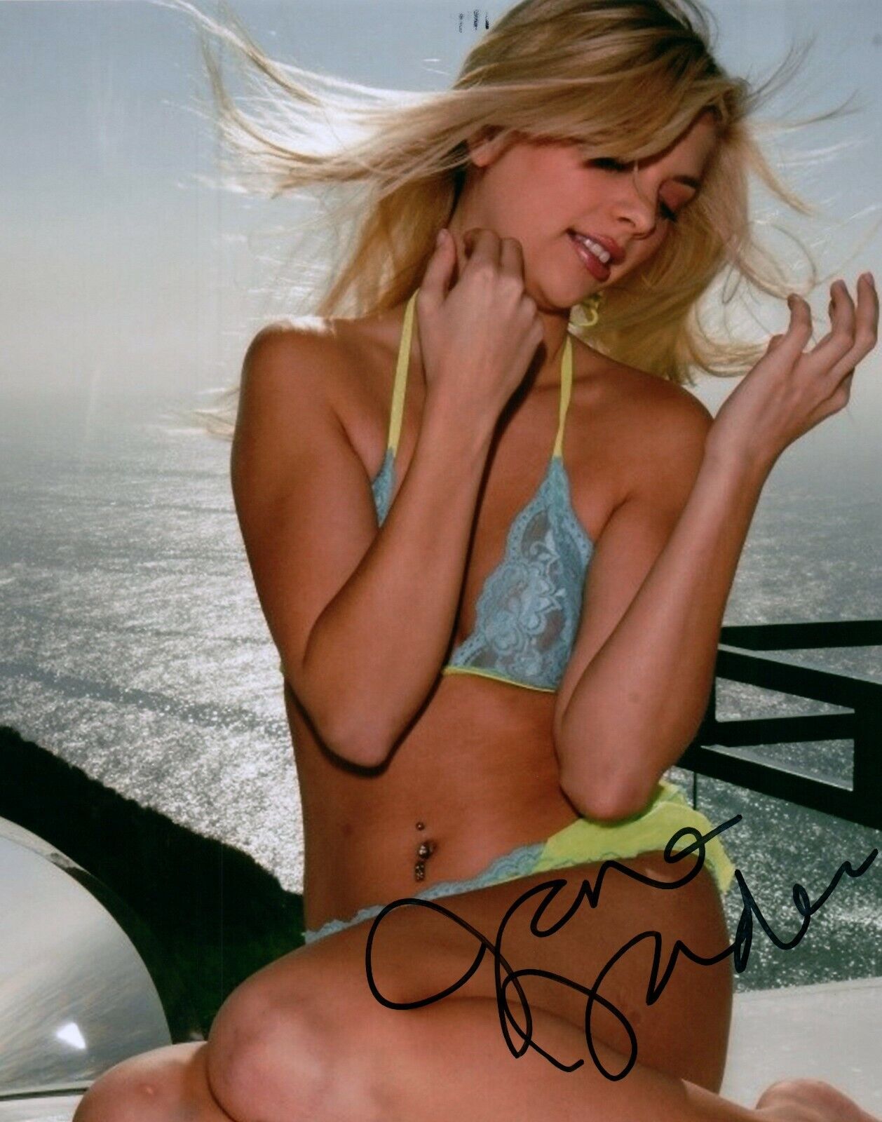 Jana Jordan Super Sexy Hot Signed 8x10 Photo Poster painting Adult Model COA 117