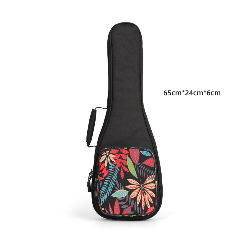 21 23 26 Inch Ukulele Bag Waterproof Backpack Thicken Dustproof Shockproof Padding Cotton Pad Ethnic Style Flower Guitar Handbag Back to School