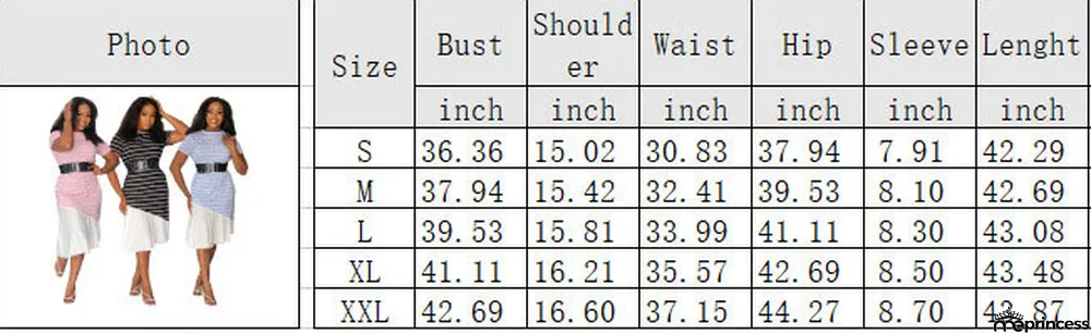 Women'S Spring Summer Stripe Print Patchwork Short Sleeve Dress Without Belt