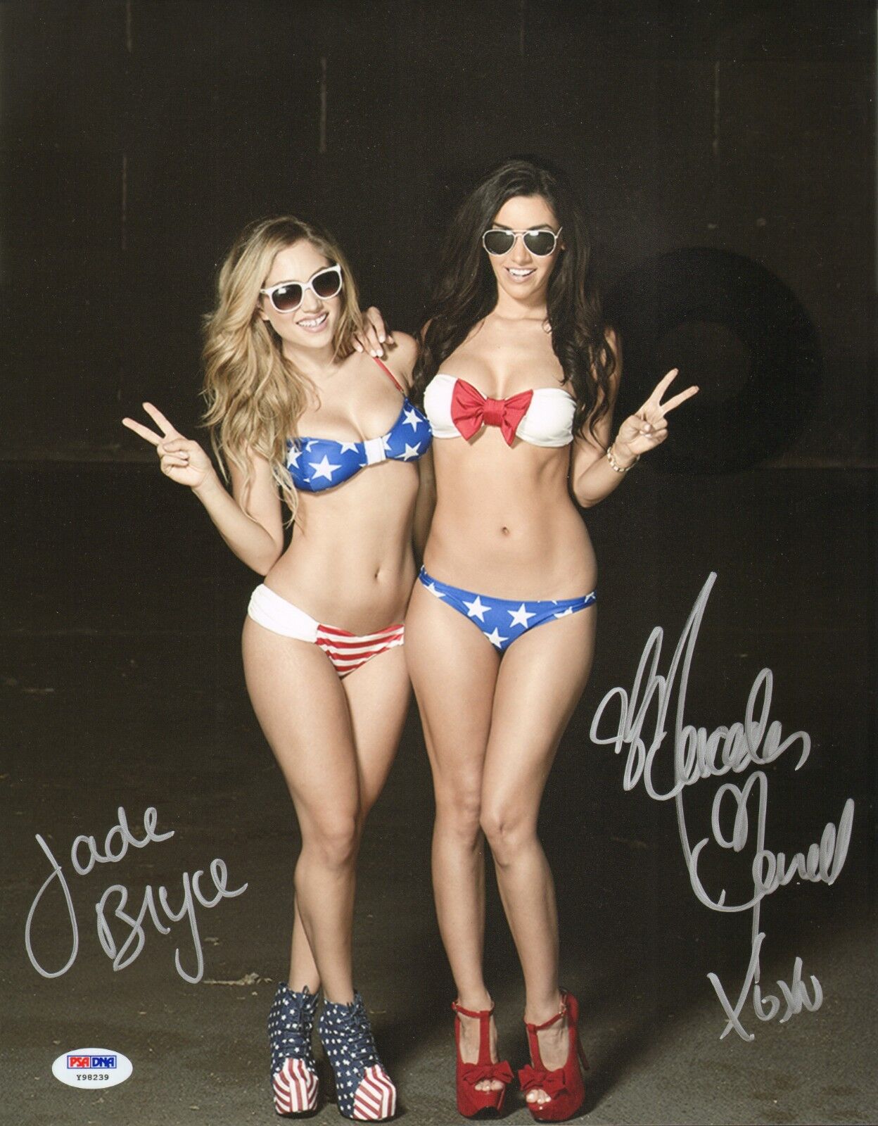 Jade Bryce Mercedes Terrell Signed 11x14 Photo Poster painting PSA/DNA COA Bellator MMA Playboy