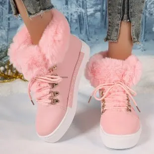 Breakj Breakj Winter Short-Singue Long-Haired Snow Boots Large-Size Edge Plus Velvet Martin Boots