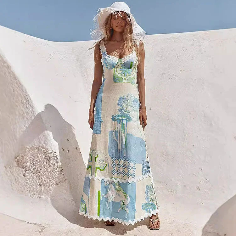 Bowknot Printed Dress